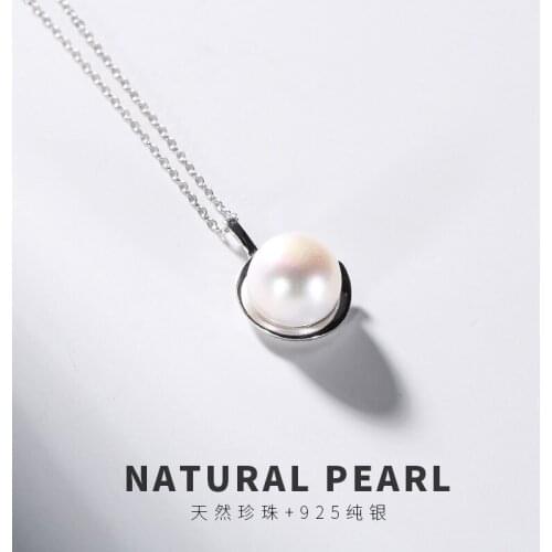 Natural Freshwater Pearl Necklace For Women 11mm Diameter Necklace Beads Jewelry 45cm Length 925 Silver Necklace Fashion Jewelry