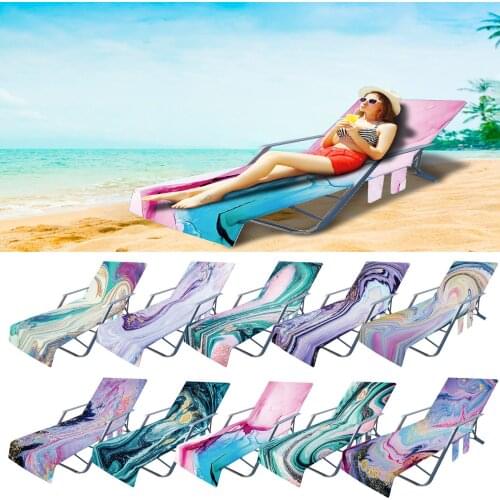 Holiday Beach Lounge Chair Cover Towel Summer Cool Bed Garden Beach Towel Sunbath Lounger Chair Mat Lounge Chair Towel