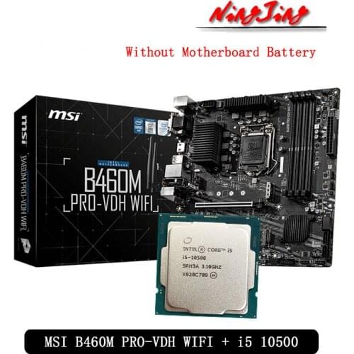 Intel Core i5 10500 CPU + MSI B460M PRO VDH WIFI Motherboard Suit With integrated graphics card LGA 1151 New but without cooler