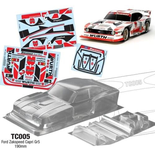Rc Cars Shell Ford Zakspeed Capri Clear Body For 1:10 Scale Model Car Electric On Road Rc Drift Car 190mm