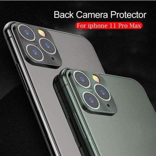Luxury Metallic Mobile Phone Lens Protection Cover for IPhone 11 Pro Max Camera Lenses Protector Bumper Ring Case