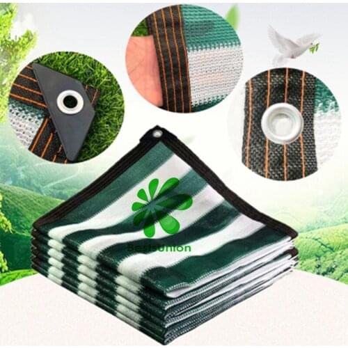 Dark Green Stripes Sunshade Net Outdoor Garden Thicken Sun Shelter Patio Swimming Pool Shading Net Various Size