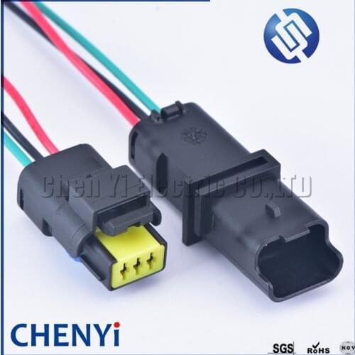 3 pin FCI male or female waterproof automotive connector harness 211PL032S0049 211PC032S0049 For PSA Peugeot Citroen Headlight