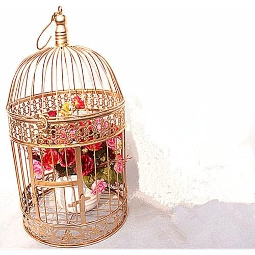 Iron bird cage, European iron bird cage, wedding decoration, flower cage ornaments, props, bird cage, flower rack, birdcage