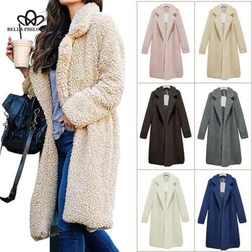 Bella Philosophy models women jacket lapel faux fur cardigan fur coat in the long paragraph wild warm sweater