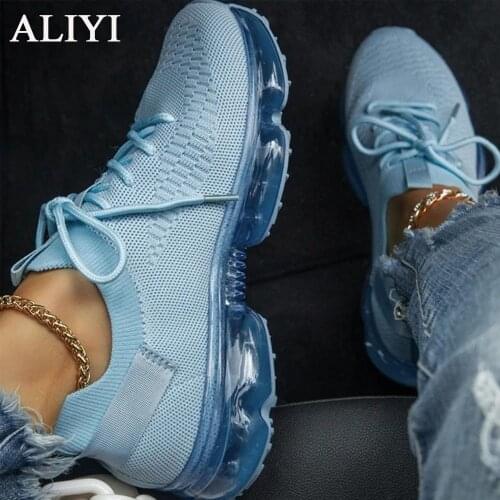 New Tie Dye Sneakers Women 2021 Spring Mesh Breathable Ladies Lace Up Cushion Flats Outdoor Female Athletic Running Jump Shoes