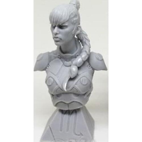 1/12 ancient fantasy woman warrior bust (WITH BASE )Resin figure Model kits Miniature gk Unassembly Unpainted