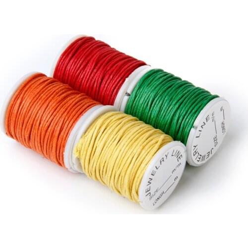 10 Rolls Mix-Colors Waxed Cotton String Beading Thread 1mm for Jewelry Craft DIY