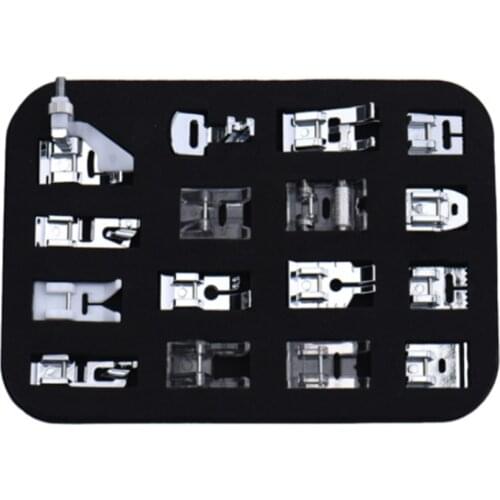 16pcsMultifunction Sewing Machine Feet Presser Foot Home Sewing Machine Part Presser Foot Set With Box For Brother Singer Janom