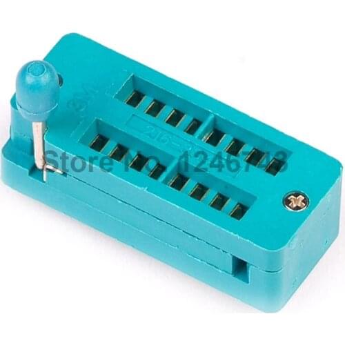 2PCS ZIF 16P 16 Pins Test Universal IC Socket 16 Pin DIP
