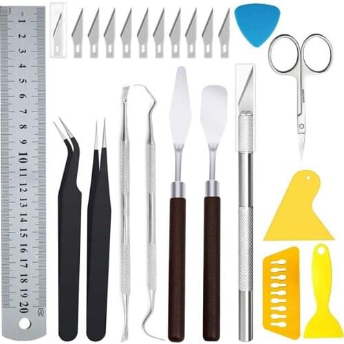 23 Pieces craft vinyl sticker wall sticker craft DIY embossed lettering mower set paper-cut manual decoration New product