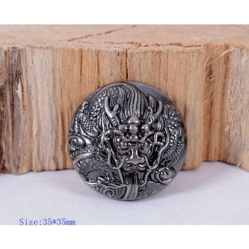 5pc 35mm Heavy Strong Emboss Dragon Leathercraft Saddles Conchos Chicago Screw