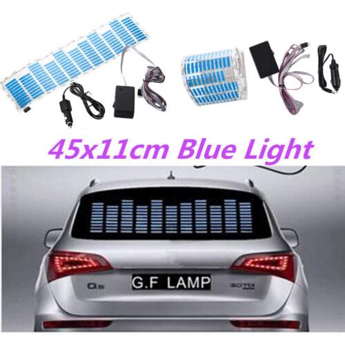 Car Lights LED Music Rhythm Flash Lamps Sound Activated Sensor Equalizer Rear Windshield Personalise Decal Neon Auto Accessories