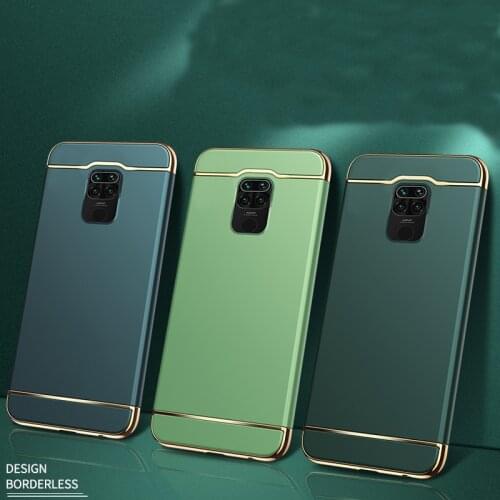 For Xiaomi Redmi Note 9S Case Hard PC Hybrid 3 in 1 Plating Matte Protective back cover case for xiaomi redmi note 9 pro max 9s