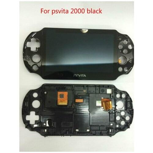 Black LCD Display +Touch Screen Digitizer Replacement for Playstation PSvita PS Vita Slim PSV 2000 PCH-2000 Screen with Frame