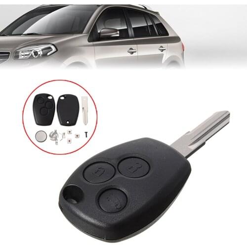 For Renault Trafic Master Clio Modus 3 Buttons Remote Key Case Shell Kit Black Plastic Auto Key Cover + Battery + Micro Switches