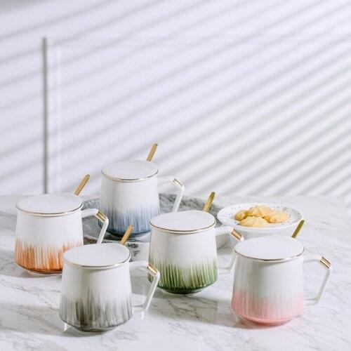 Ceramic Drinking Mug Japanese Hand-painted Underglaze Color Afternoon Tea Cup Breakfast Coffee Milk Lovers Water Mug Kawaii Mug