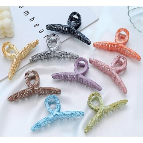 Colorful Geometric Large Hair Claws Crab Bath Hairpin Acrylic Hairpins Acetate Hair Clips Styling Tools Hair Accessories