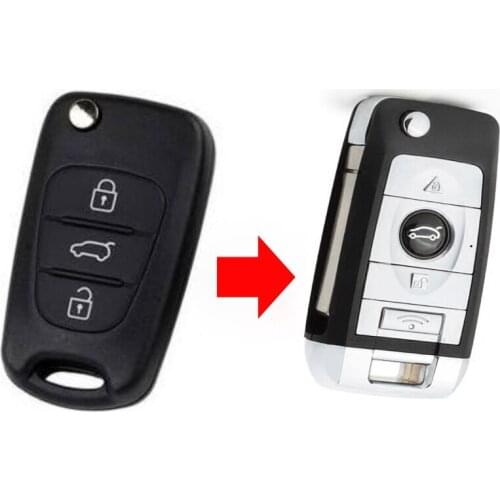 Modified Flip Folding Remote Key Shell Case For Kia K2 K5 Sportage R Fob Key Cover