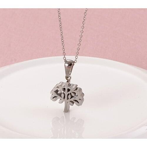 Fashion Simple Trend Stainless Steel Bohemia Tree Of Life Pendant Necklace Womens Jewelry Accessories