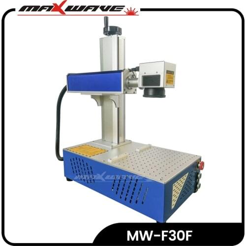 Desktop 20w/30w/50w/100Wfiber laser marking machine for rings, metal, stainless steel with rotary