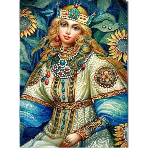 Full diamond embroidery Russia woman 5d diy diamond painting Cross Stitch full square Rhinestone painting mosaic home decoration