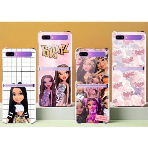 Riccu Fashion Bratz Painted PC Case For Samsung Galaxy Z Flip 5G Hard Plastic Smart Phone Coque Z Flip Folding Splitting Cover