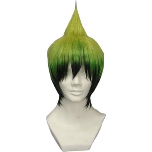Blue Exorcist mens Amaimon cosplay wig Ao no Exorcist Role Play Amaimon Green Short Hair Wig