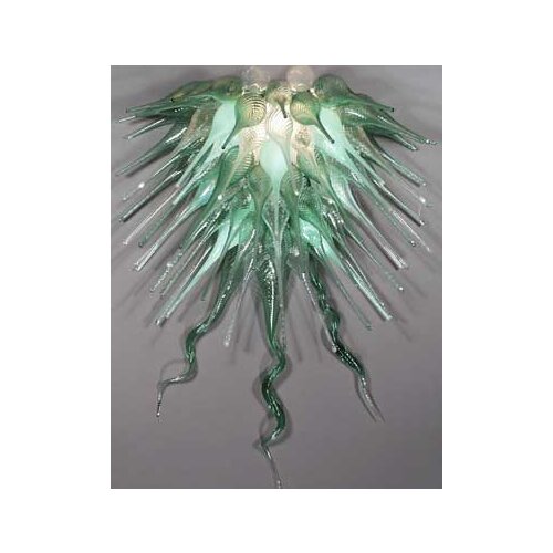 Contemporary Luxury Chandeliers LED Bulbs Green Hand Blown Murano Glass for Villa 110/120/220/240V
