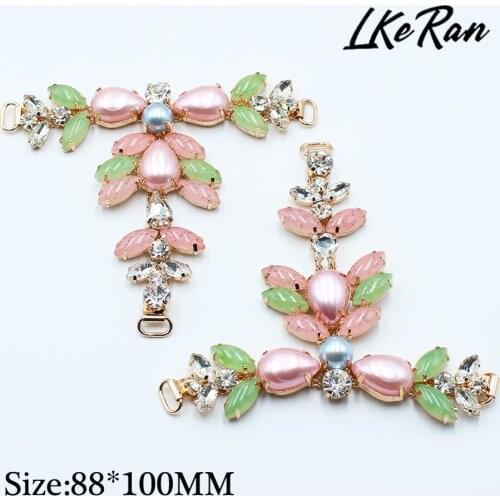 New Charm 1Pair 88*100MM Crystal Acrylic Sandal Chain DIY Beach Foot Jewelry Accessories/Sewing Clothing Decoration
