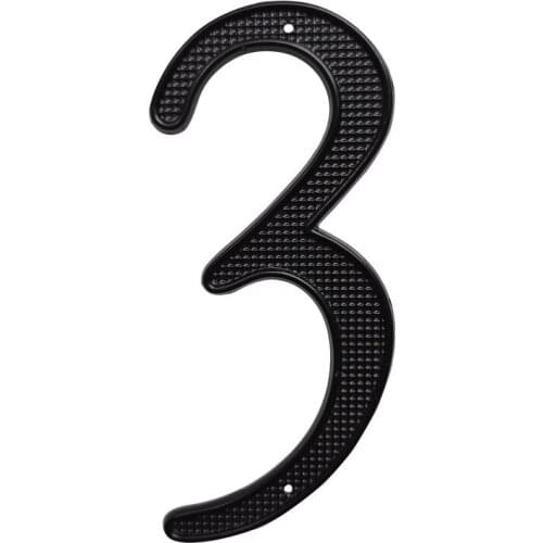 10cm Black House Number 4" Door Outdoor Mailbox Numbers Huisnummer Numeros Para Casa Street Address Nail on Metal Zinc Numbers