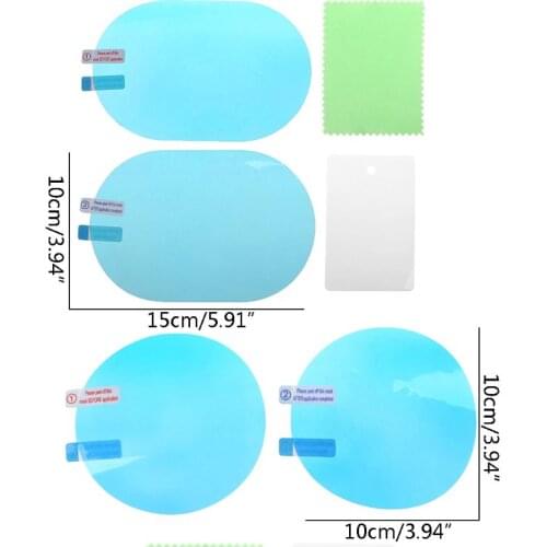 2PCS Car Rearview Mirror Protective Film Anti Fog Window Foils Rainproof Rear View Mirror Protective Film Q9QD