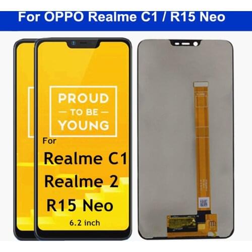 6.2" For OPPO Realme C1 LCD RMX1811 DIsplay Touch Screen Digitizer Assembly for Oppo AX5 2018 CPH1851 / Realme 2 / R15 Neo lcd
