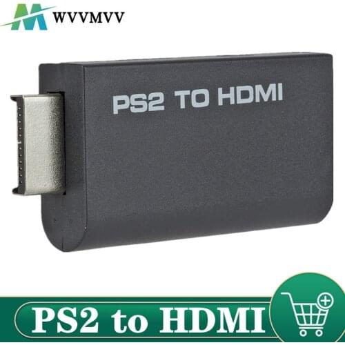 Audio Video Converter Adapter 480i/480p/576i with 3.5mm Audio Output for PS2 to HDMI-compatible for All PS2 Display Modes