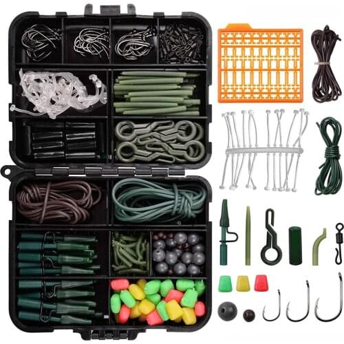 225pcs Carp Fishing accessories with carp fishing lures hooks carp tackles