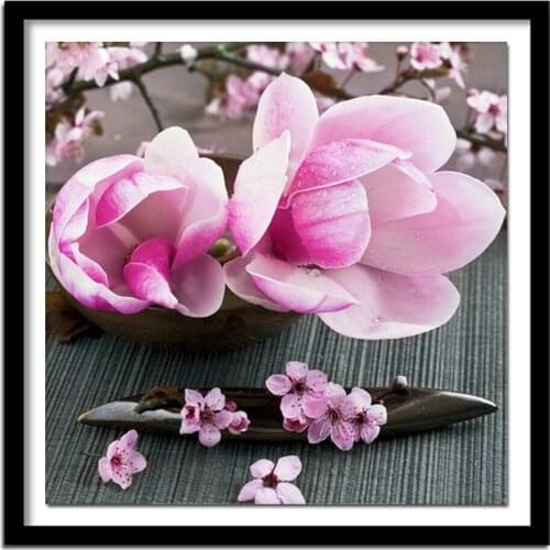 Diamond Flowers Diamond Embroidery Cross Stitch Home Decoration Full Square Crystal Picture Rhinestones Kits DIY