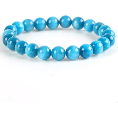 7A Brazil Natural Stone Apatite Bracelet Handmade Jewelry Strand Charm Bracelet Yoga Healing Energy Bracelet Women Men