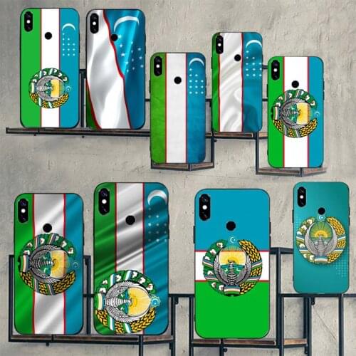 Uzbekistan National Flag Phone Case For Xiaomi Redmi note 7 8 9 t max3 s 10 pro lite Luxury brand shell funda coque