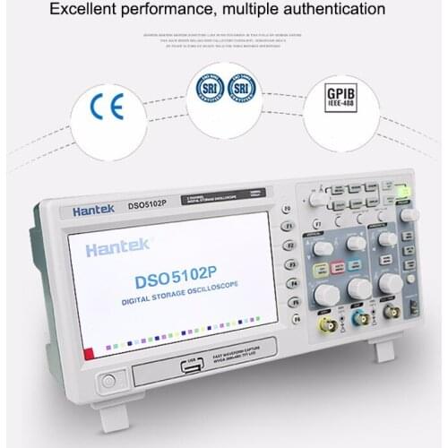 Digital Storage Oscilloscope Dual Channel 100M Digital Oscilloscope 1GSa/s Sampling Rate 40K Record Length Oscilloscope DS05102P