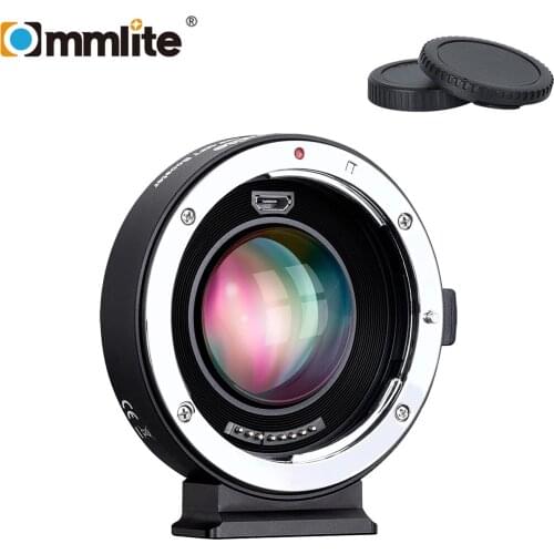 Commlite CM-AEF-MFT Booster 0.71X Focal Reducer Booster AF Lens Mount Adapter for Canon EF Lens to for Panasonic/Olympus M4/3