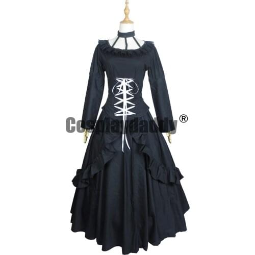 D.Gray-man Lenalee Lee Princess Black Dress Cosplay Costume E001