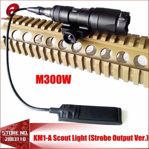 Element Airsoft Tactical Flashlight M300W Scout Light Hunting Lamp KM1-A Surefir M300 Strobe Airsoft Weapon Gun Light EX385