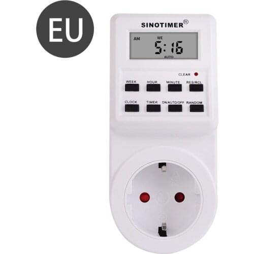 EU UK US FR BR Plug Digital Weekly Programmable Electrical Wall Plug-in Power Socket Timer Switch Outlet Time Clock 220V 110V AC