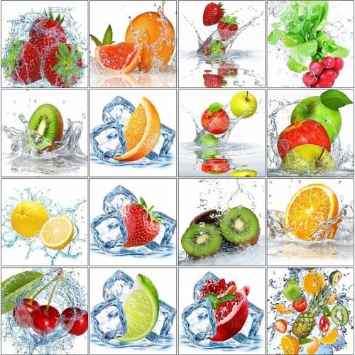Evershine Diamond Embroidery Fruits 5D DIY Picture Of Rhinestones Diamond Painting Kitchen Cross Stitch Mosaic Home Decoration