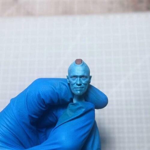 1/12 Scale Yondu Udonta Head Sculpt Blue Dady Head Played for 6in Action Figure Toy