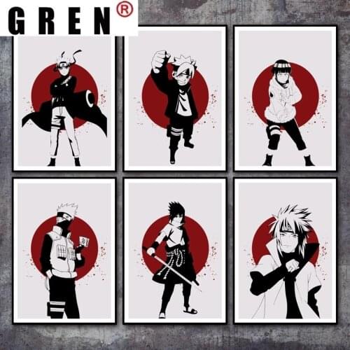 GREN Canvas Painting Anime Style Many of Charactors Poster And Print Wall Art Picture Living Room Wall Home Decor