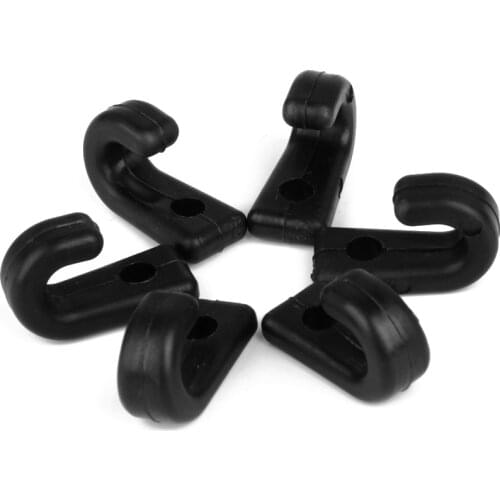 6Pcs Nylon Lashing J Hooks Rigging Accessories For Boat Kayak Canoe Rowing Boats