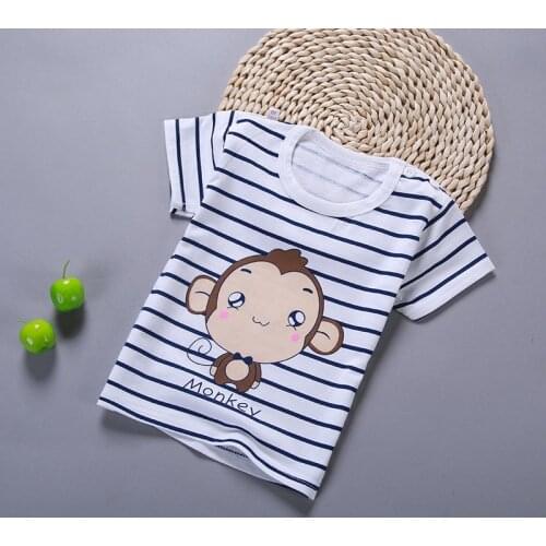 Summer Boys Girls T Shirt Kids Clothes Boys Cartoon Cotton T Shirt Girls Short Sleeve Soft Tops Children Clothing Print T-Shirts