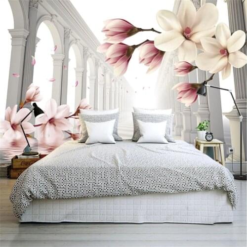 Milofi large wallpaper mural n Jane Europe Roman column magnolia background wall