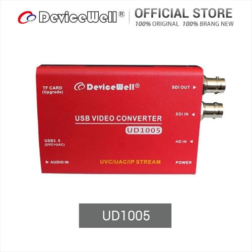 DeviceWell UD1005 Mini Converter SDI HDMI to UVC UAC TF Card Upgrade USB 5V Power Live Broadcast Computers Mobile Phones